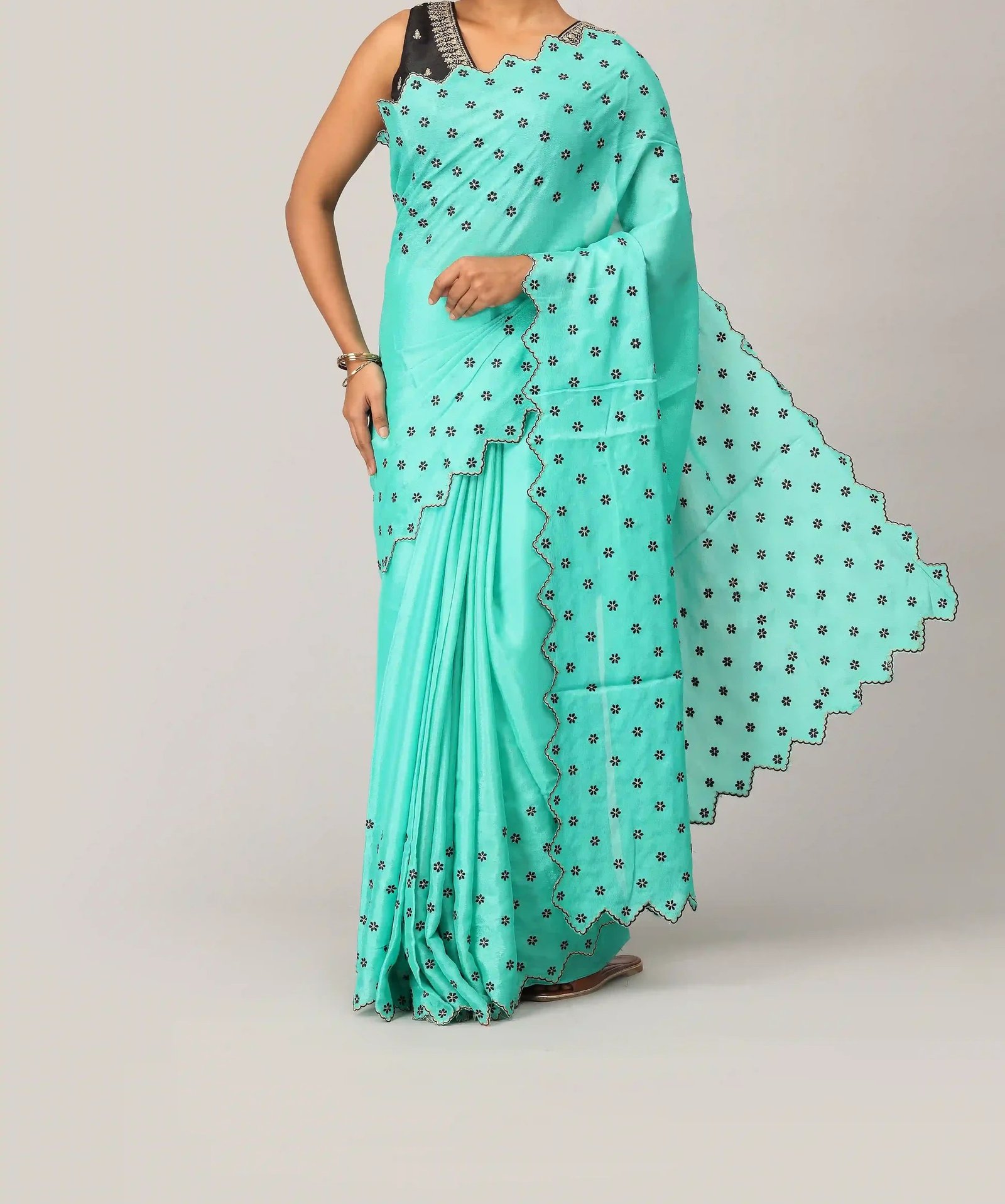 Aqua Mint Embroidered Saree Aqua Mint Embroidered Saree