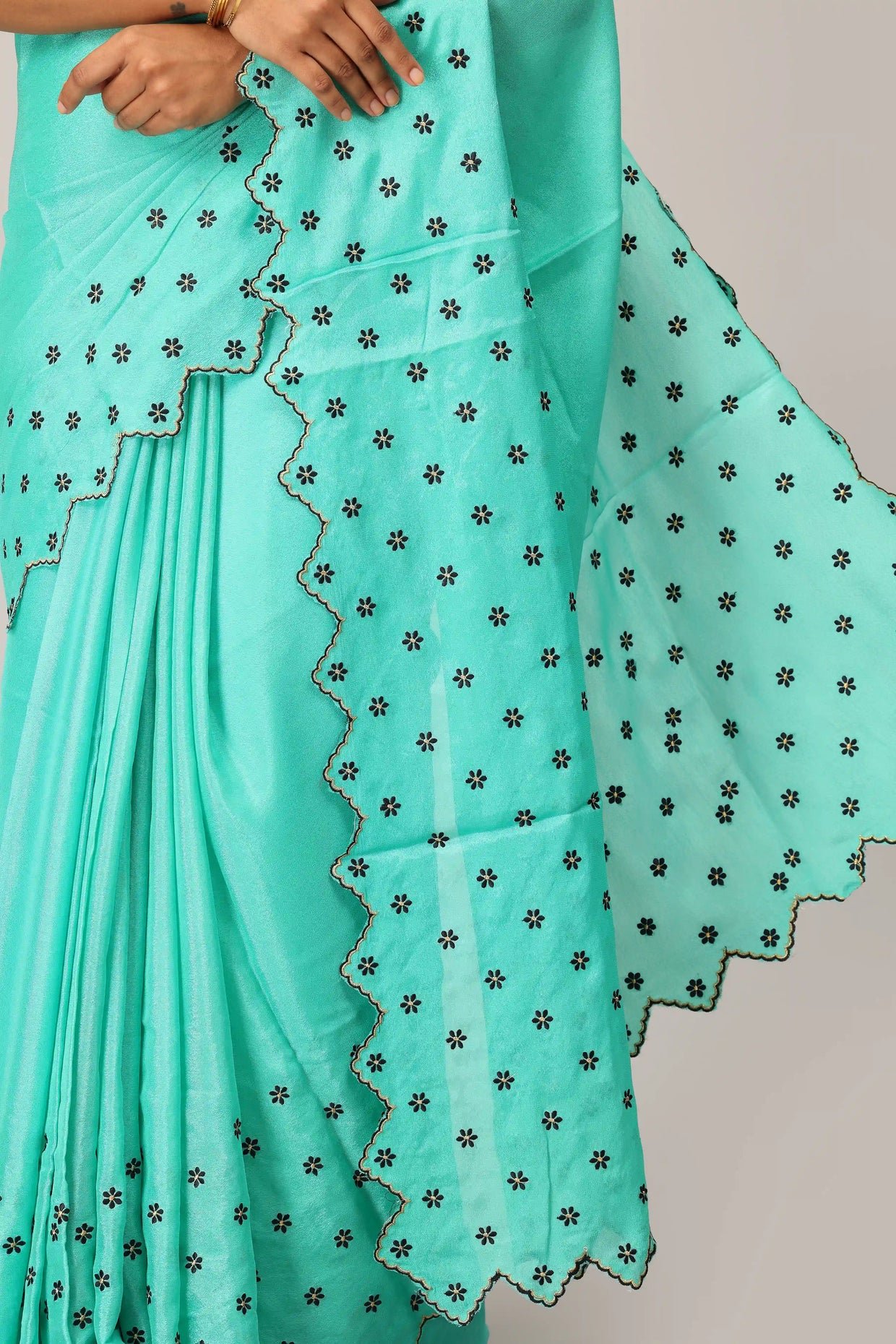 Aqua Mint Embroidered Saree Aqua Mint Embroidered Saree