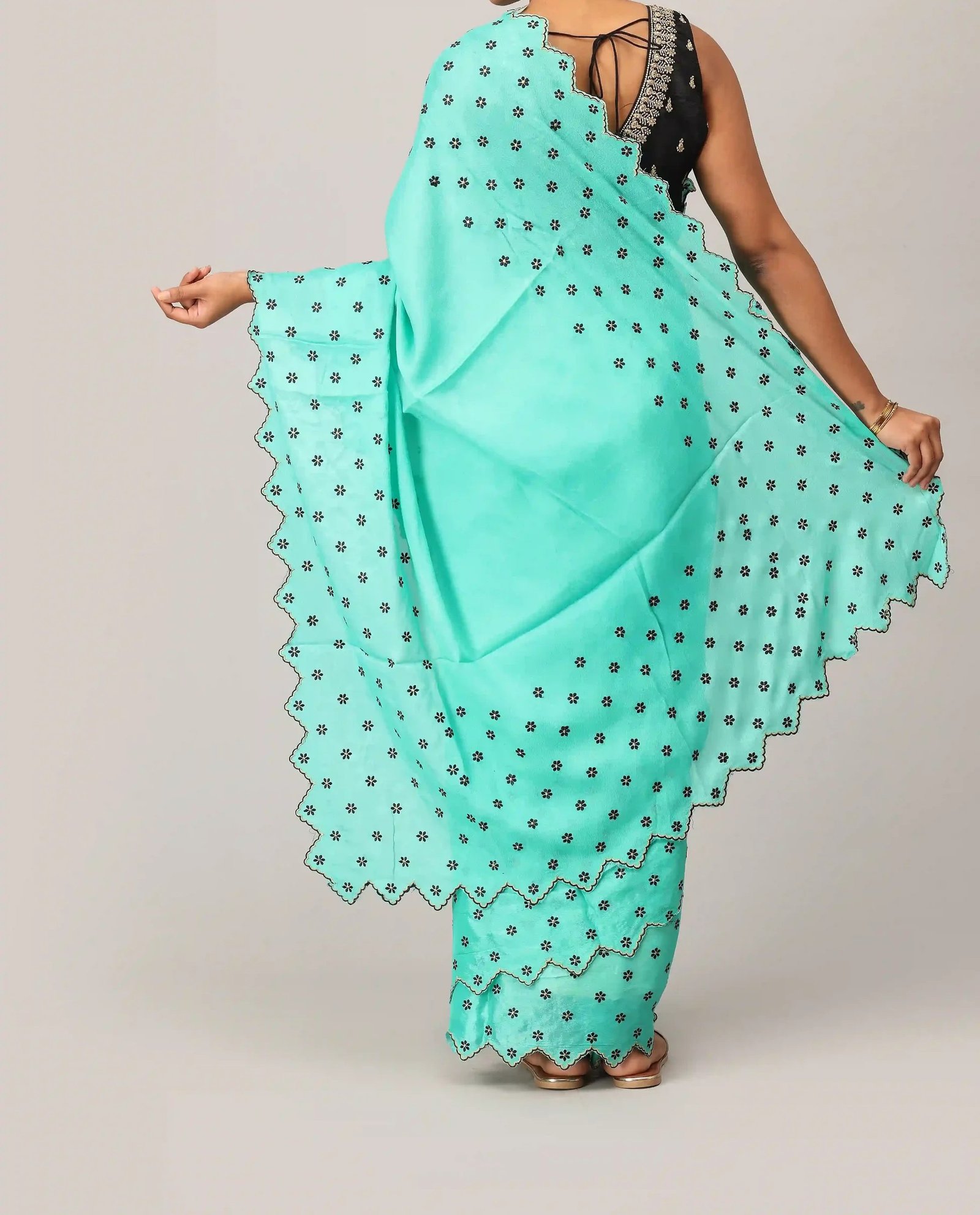 Aqua Mint Embroidered Saree Aqua Mint Embroidered Saree
