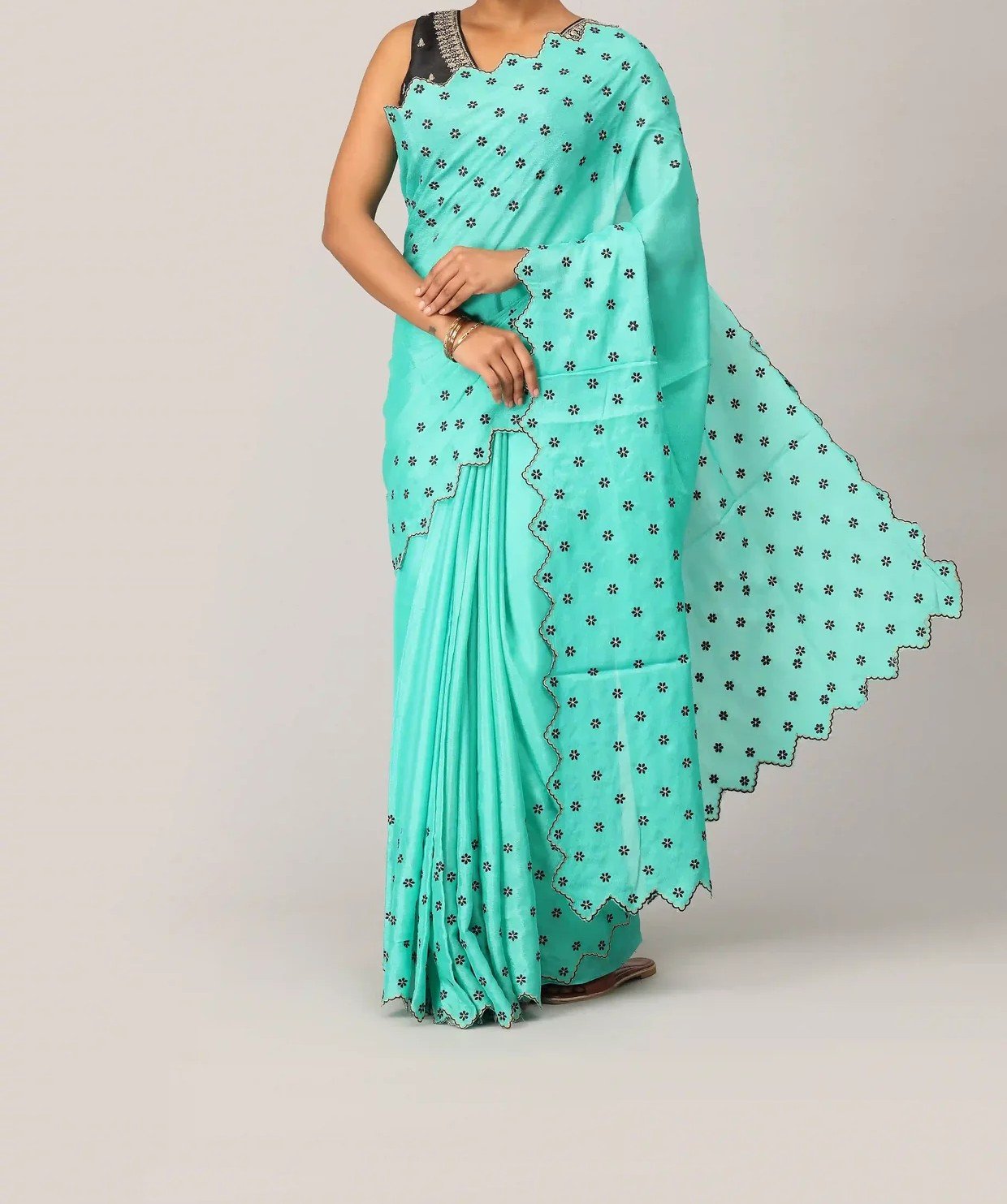 Aqua Mint Embroidered Saree Aqua Mint Embroidered Saree